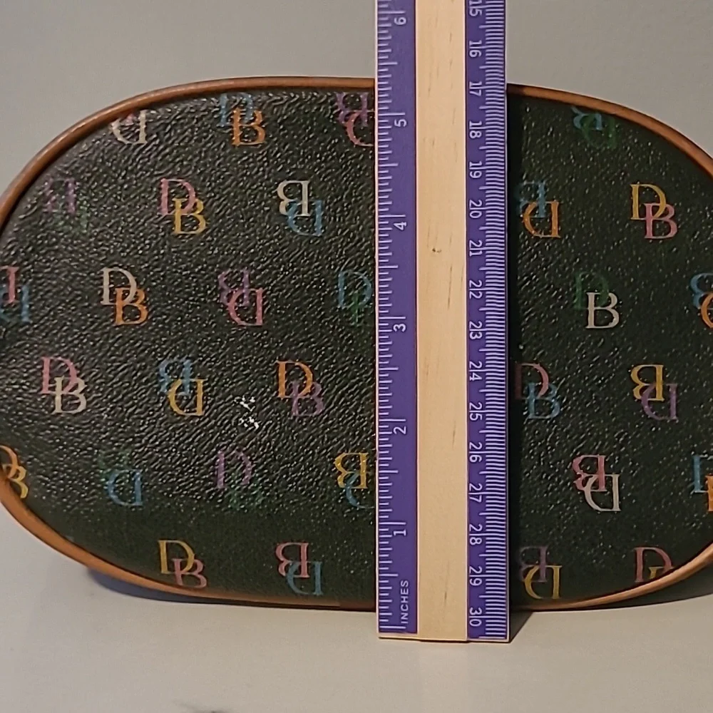 Vintage Dooney & Bourke Rainbow Monogram Logo Mini Hobo Bucket Bag Purse Y2K - Picture 15 of 16